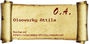 Olsovszky Attila névjegykártya